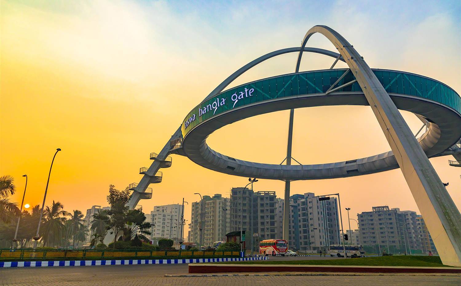6 Biswa Bangla Gate, Kolkata, India, Vector Designs