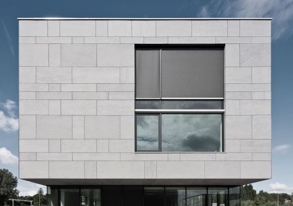 Fibre cement facade cladding / stained / panel